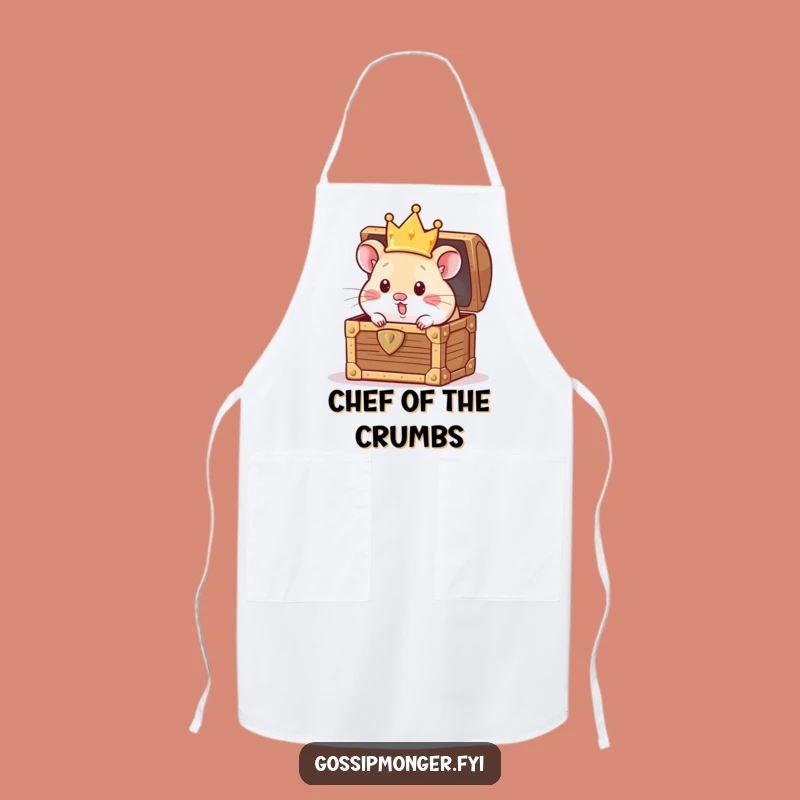 Funny Hamster Crown Apron: Cook Like Royalty, Perfect Funny Gift