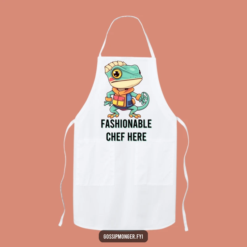 Funny Chameleon Fashion Apron - Chic & Hilarious Style Kitchen Wear