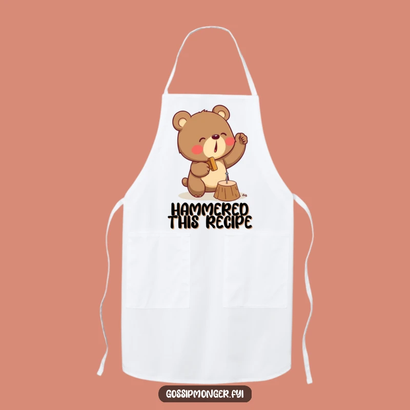 Funny Bear Apron: Determined Carpenter For Kitchen And Hilarious Gift