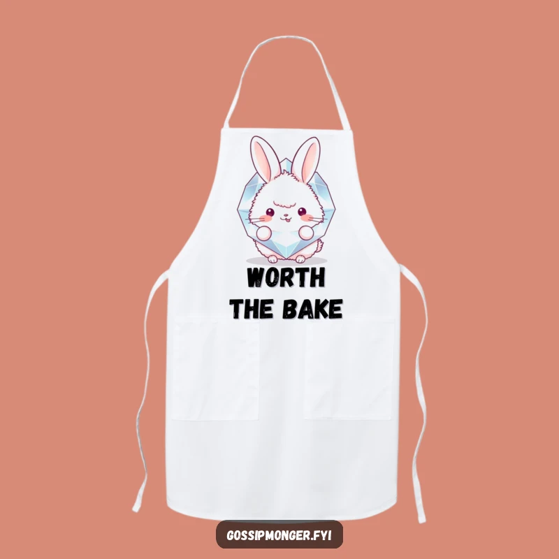 Funny Bunny Diamond Apron: Fluffy Rabbit Chef's Delight