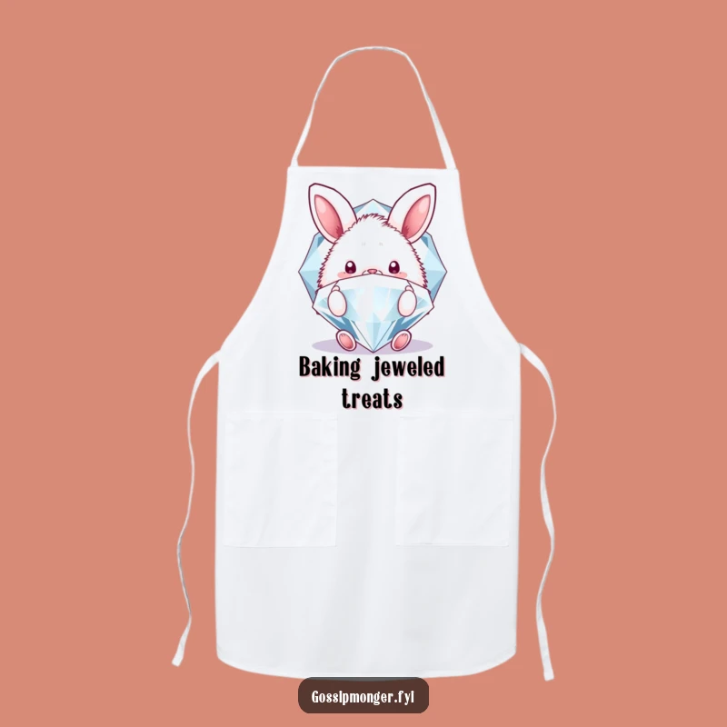 Funny Bunny Diamond Apron - Sparkle in the Kitchen