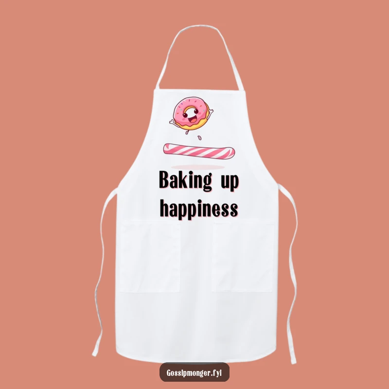Funny Donut Candy Cane Apron - Hilarious Sweet Treat Kitchen Wear for Chefs