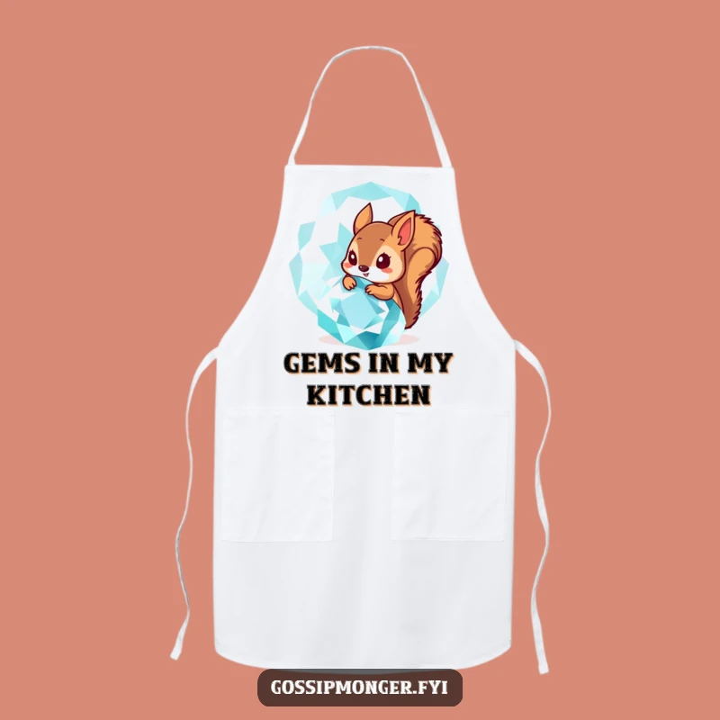 Funny Squirrel Gem Apron: Cook With Sparkle - Great Funny Gift
