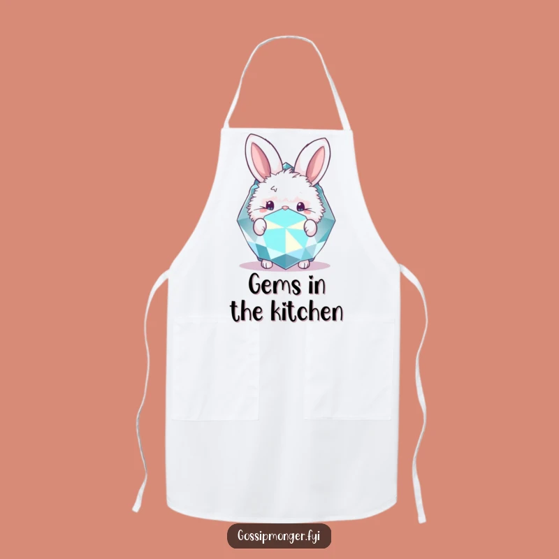Funny Bunny Gemstone Apron: Bake with Sparkle and Charm