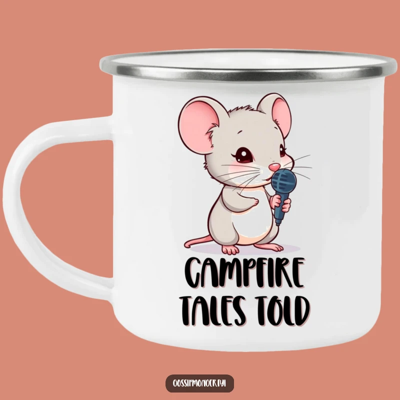 Funny Mouse Camping Mug - Secret Listener Outdoor Character Mug Gift