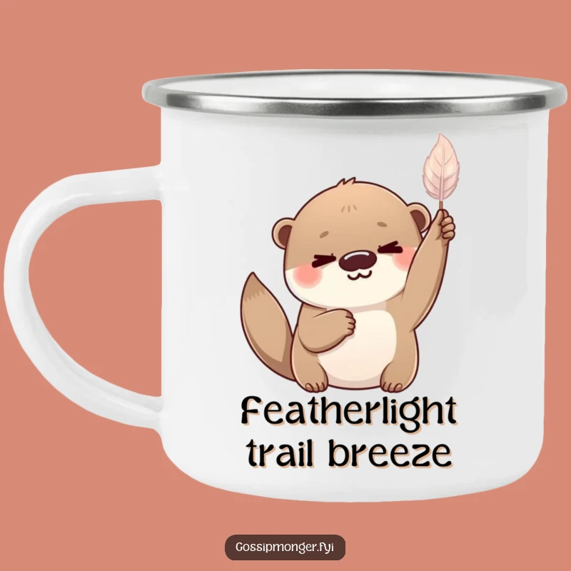 Funny Otter Feather Camping Mug: Whimsical Outdoor Gear For Nature Lovers