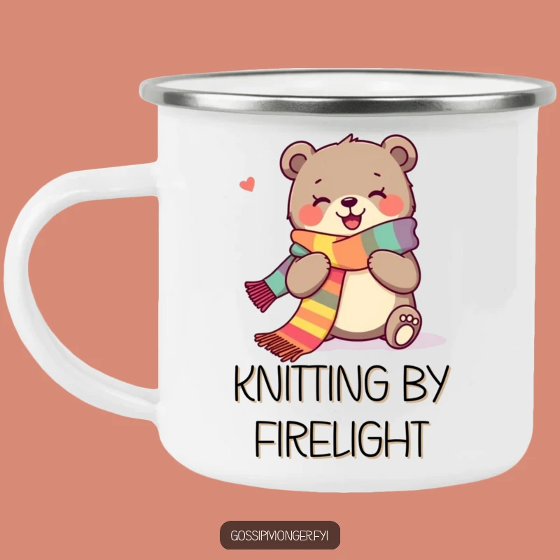 Funny Bear Camping Mug: Cozy Knitter For Outdoor Hilarious Crafting