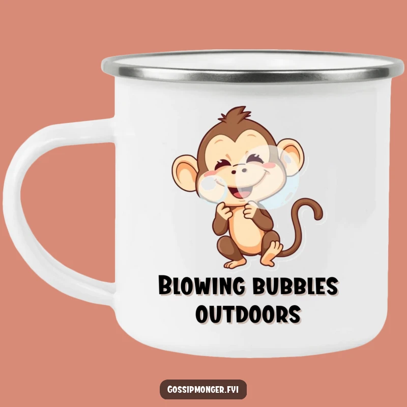 Funny Monkey Camping Mug: Mischievous Prankster For Outdoor Hilarious Fun
