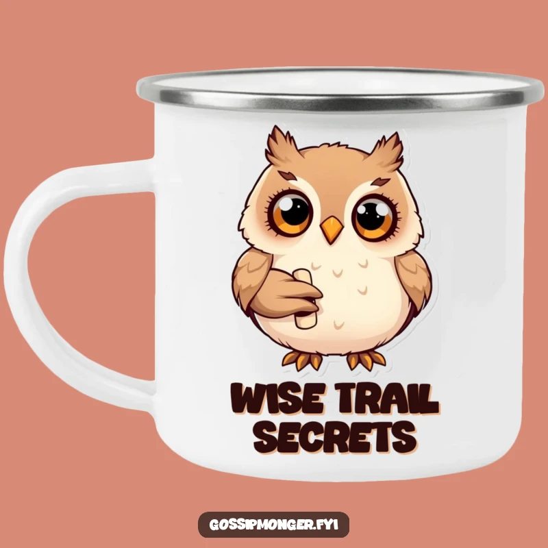 Funny Owl Scroll Camping Mug: Whimsical Outdoor Gear For Wise Campers