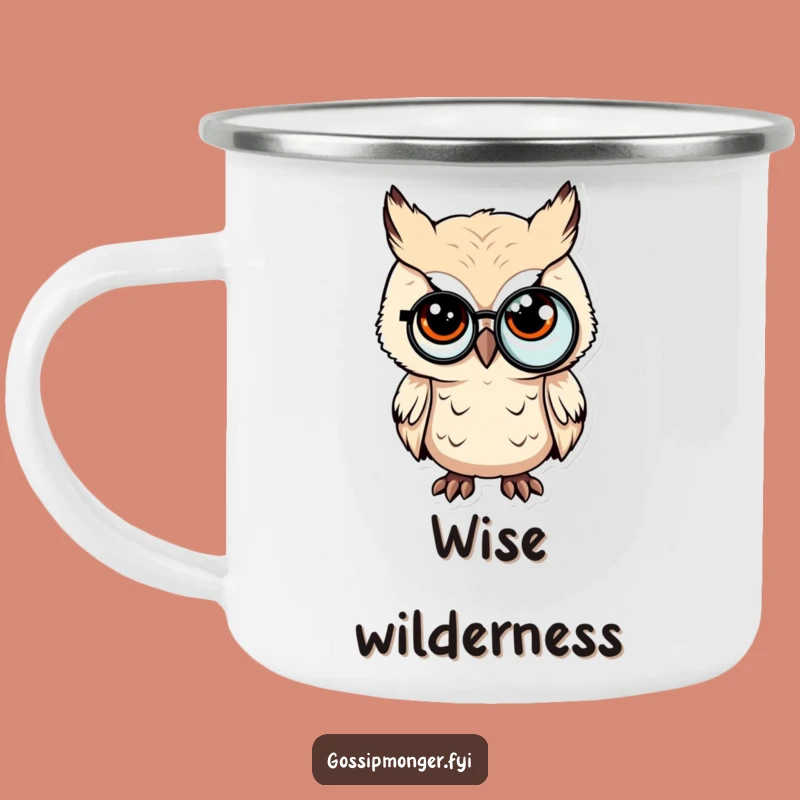 Funny Sly Owl Camping Mug - Wise Sips on the Go - Perfect Funny Gift