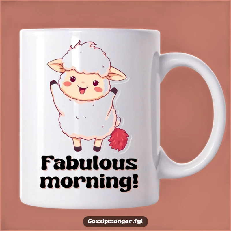 Funny Fluffy Sheep Mug - Diva Style for a Hilarious Funny Gift