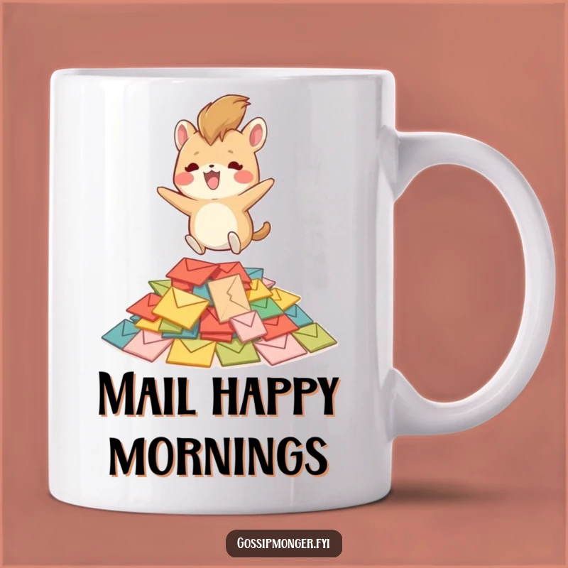 Funny Bouncing Creature Mug - Joyful Mail Lover's Hilarious Gift