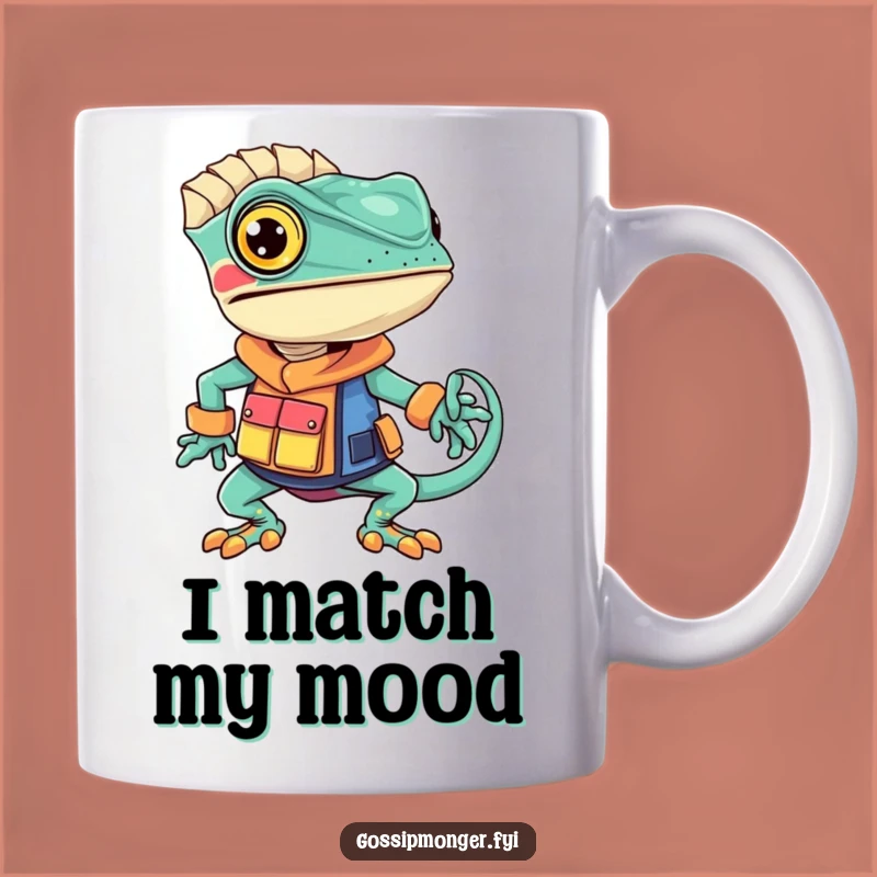 Funny Chameleon Fashion Mug - Hilarious Style Gift for Unique Personalities