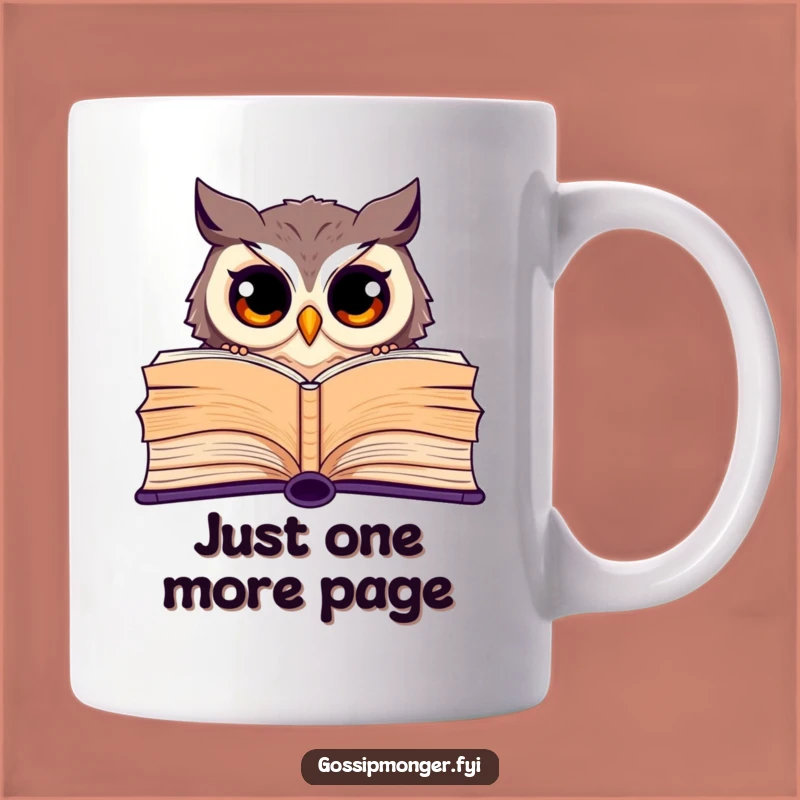 Funny Owl Reading Gift Mug: Curious Bookworm Owl for a Perfect Humorous Present