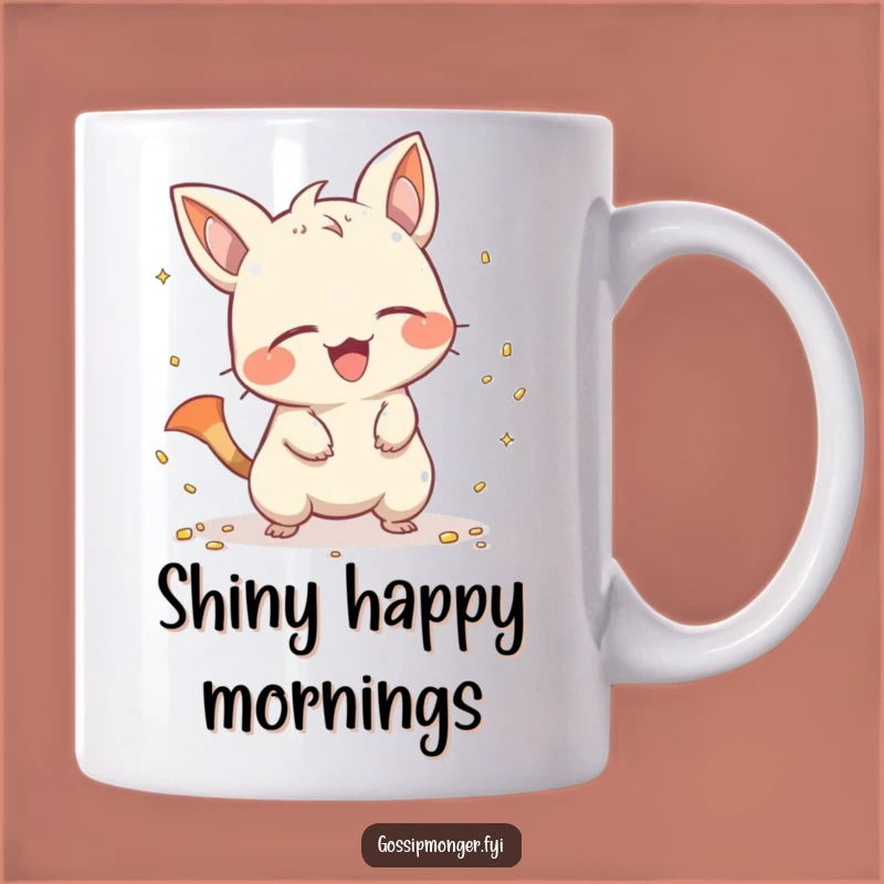 Funny Mischievous Creature Mug - Giggling Shiny Object Scatterer Gift
