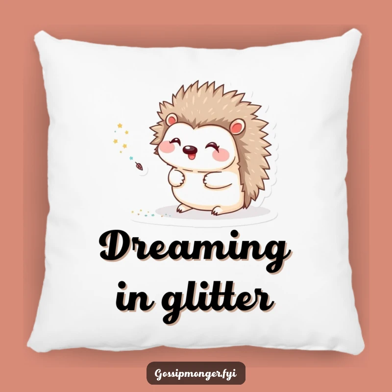 Funny Hedgehog Pillow: Soft Sparkle Comfort, Adorable Funny Gift
