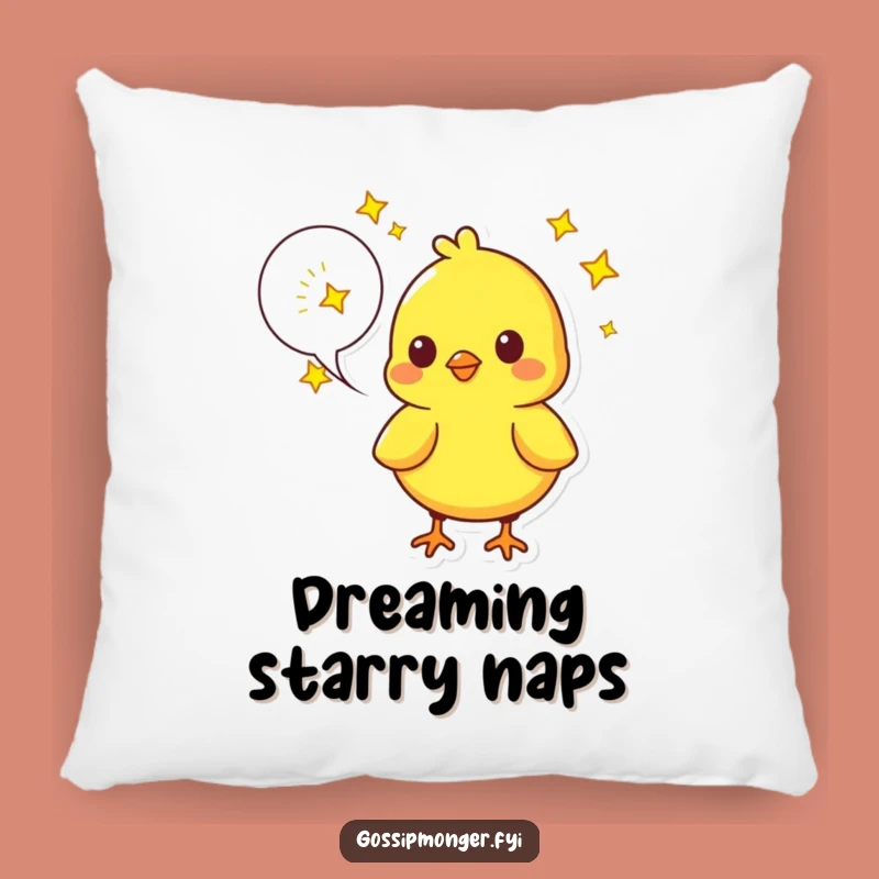 Funny Chick Starry Dreams Pillow - Cozy Dreamscape Comfort Gift