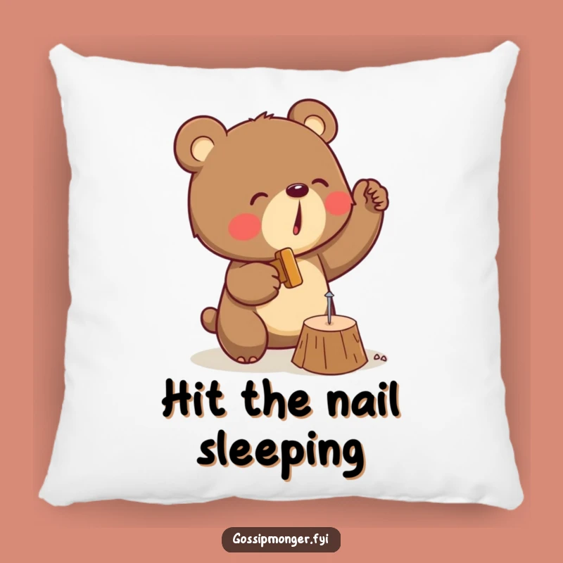 Funny Bear Pillow: Determined DIYer For A Comfy And Hilarious Gift