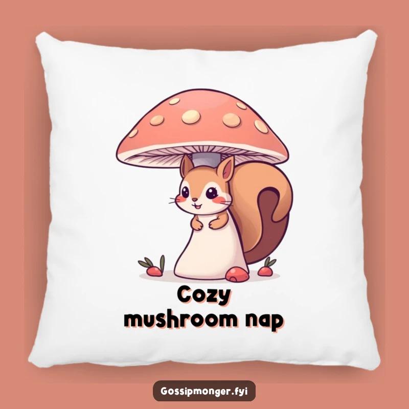 Funny Curious Squirrel Pillow - Cozy Woodland Companion