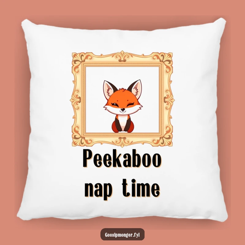Funny Fox Frame Pillow: Cozy & Cheeky Decor For Playful Homes