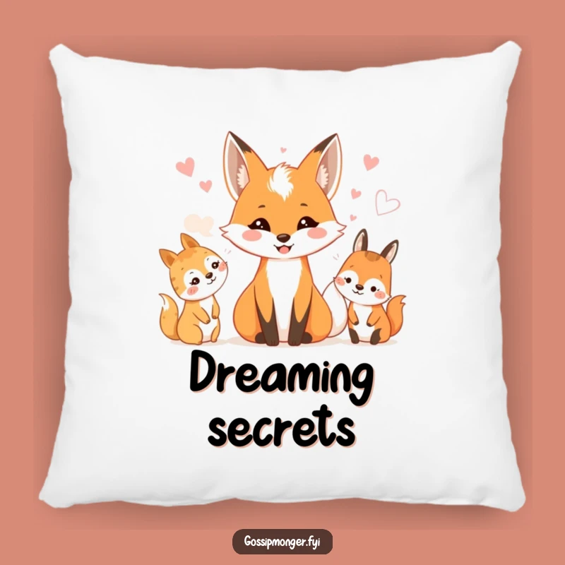 Funny Fox Woodland Whispers Pillow: Cozy Comfort and Forest Friends