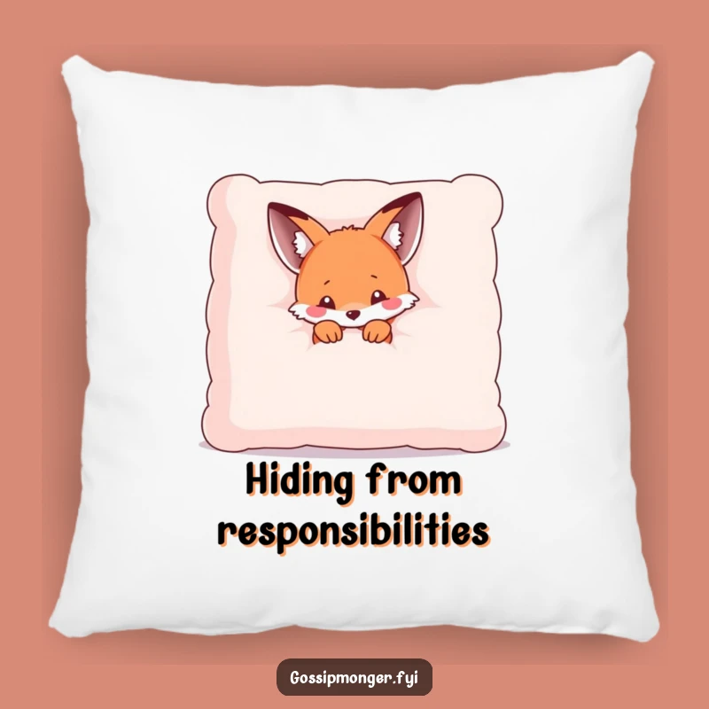 Funny Kawaii Fox Pillow Pillow: Cozy Shy Character, Perfect Funny Gift