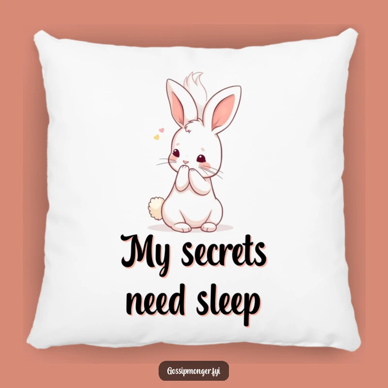 Funny Kawaii Rabbit Secret Hug Pillow, Cozy Bunny Ear Cushion Gift