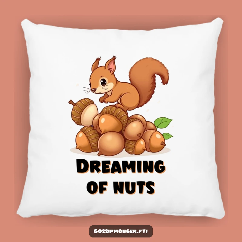 Funny Squirrel Acorns Pillow: Soft Curious Balance, Perfect Funny Gift for Cozy Naps