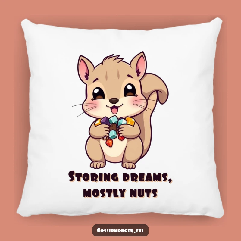 Funny Squirrel Cushion - Cute Hoarding Character Pillow Gift