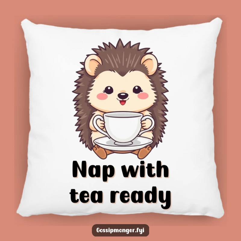 Soft Funny Hedgehog Tea Cup Pillow: Cuddle Up with Delicate Comfort