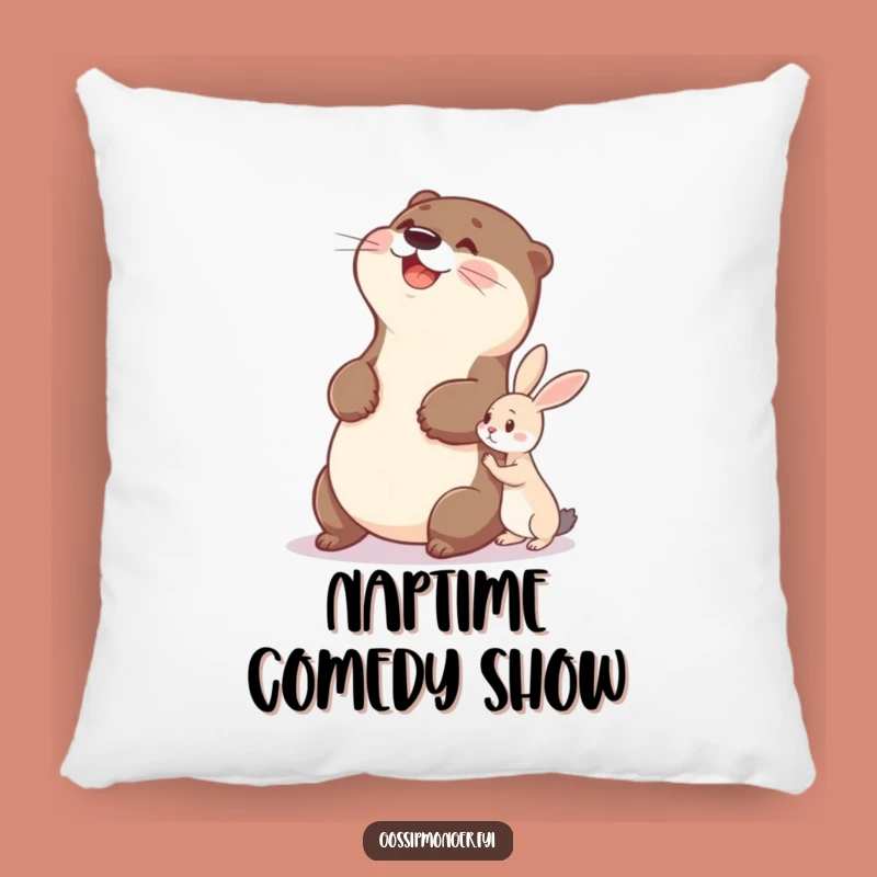 Funny Otter Pillow, Cozy Belly Slapper, Hilarious Gift!