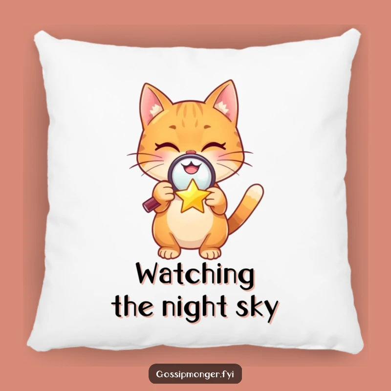 Funny Cat Pillow: Cozy Star Seeker, The Ultimate Hilarious Gift
