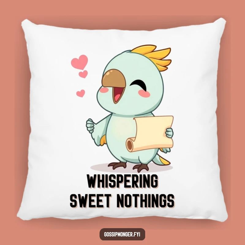Funny Parrot Pillow: Chatty Bird Scroll Cushion, the Ultimate Gift for Gossips
