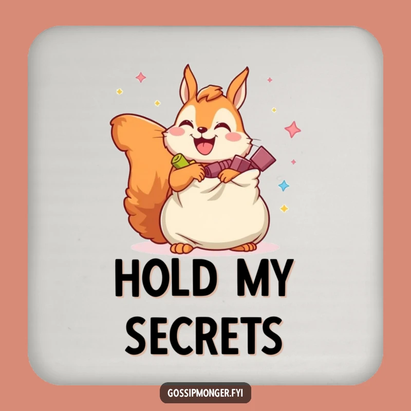 Funny Squirrel Coasters: Protect Surfaces with Imaginary Secrets and Joy