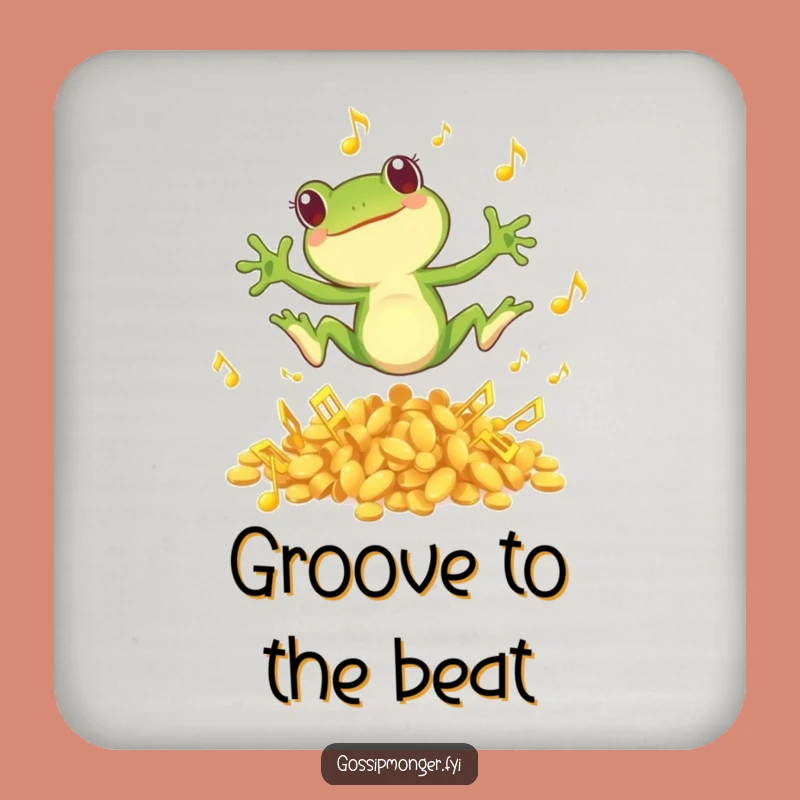 Funny Frog Coaster: Musical Protection, A Hilarious Gift for Tables