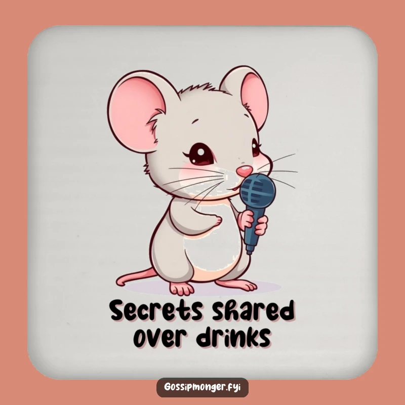 Funny Mouse Coaster - Secret Listener Table Protector Gift