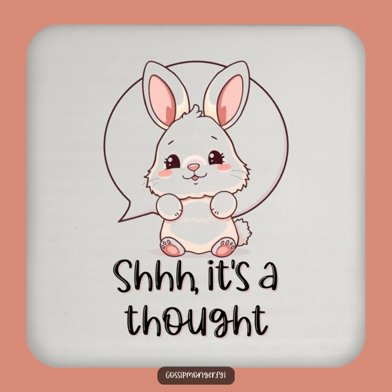 Funny Bunny Coaster Set, Cute Rabbit Drink Protector, Hilarious Gift!