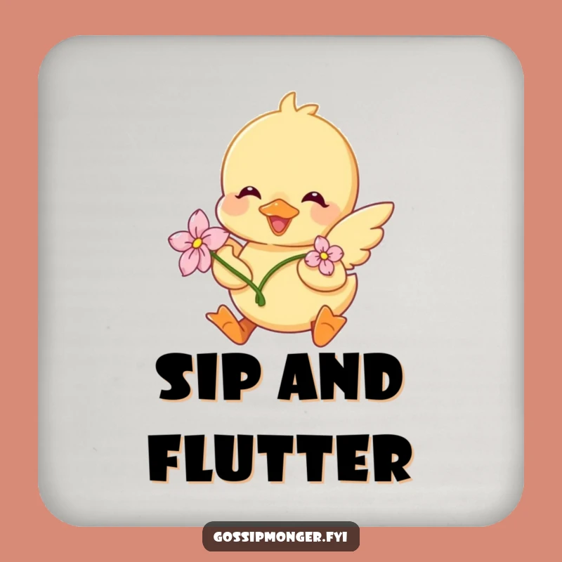 Funny Duckling Flower Coasters: Protect Surfaces with Adorable, Fluttering Charm