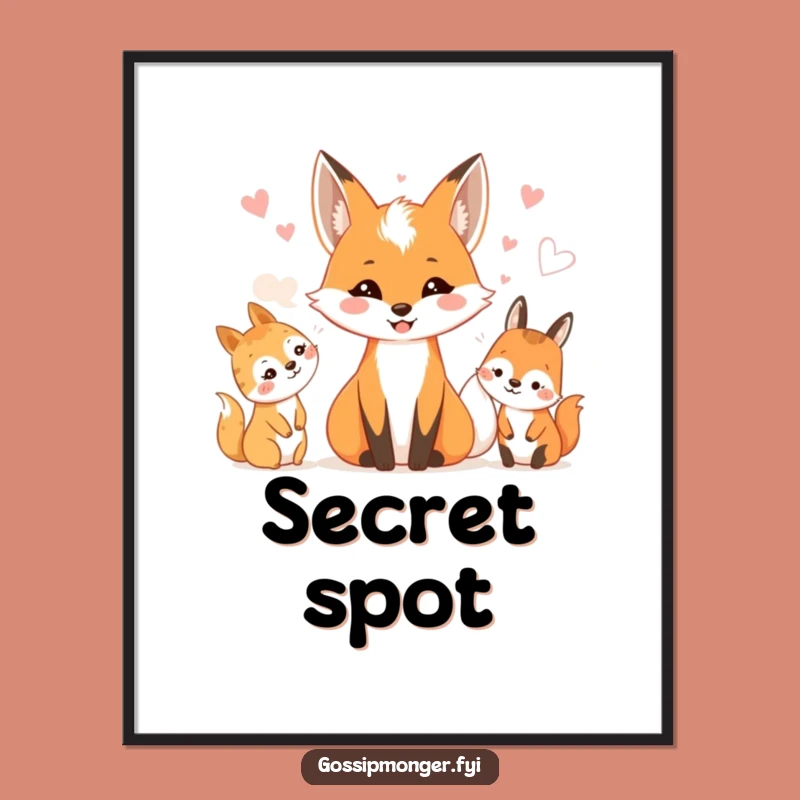 Funny Fox Woodland Whispers Poster: Decorate with Forest Tales