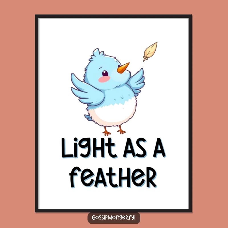 Funny Bird Feather Poster: Bring Whimsy and Joy to Your Walls