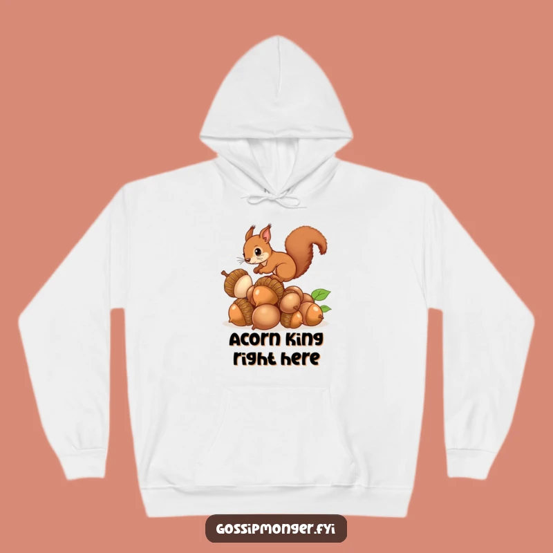 Funny Squirrel Acorns Hoodie: Cozy Curious Balance, Perfect Funny Gift for Nature Lovers