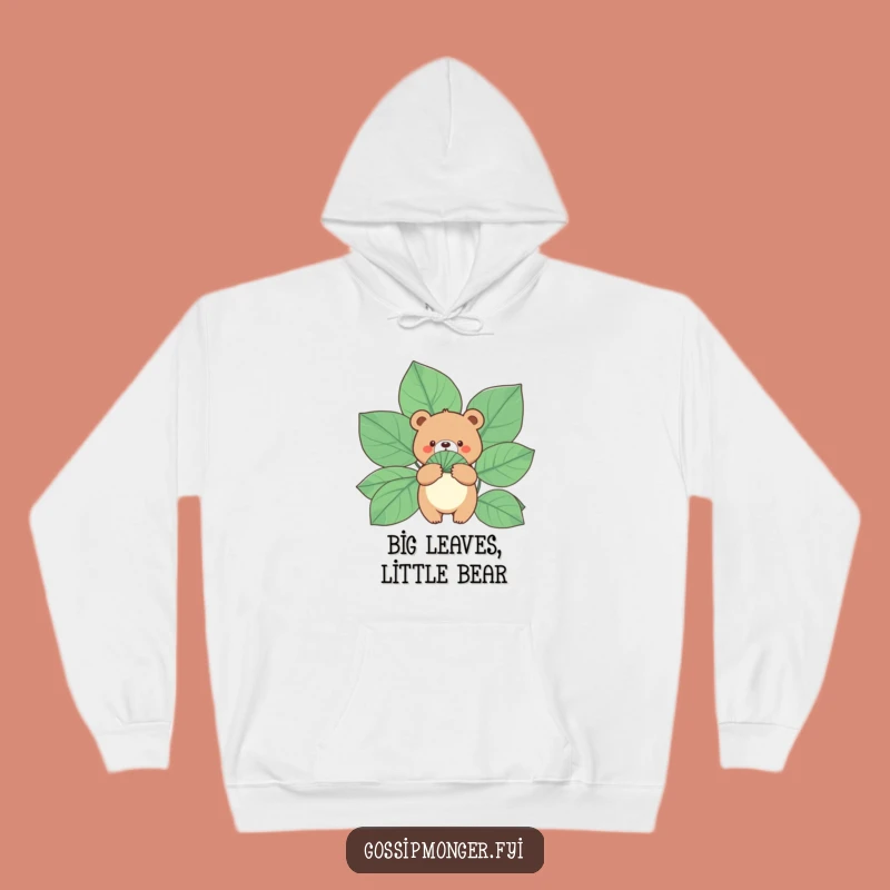 Funny Bear Leaf Fan Hoodie - Cozy Chill Bear Gear Gift