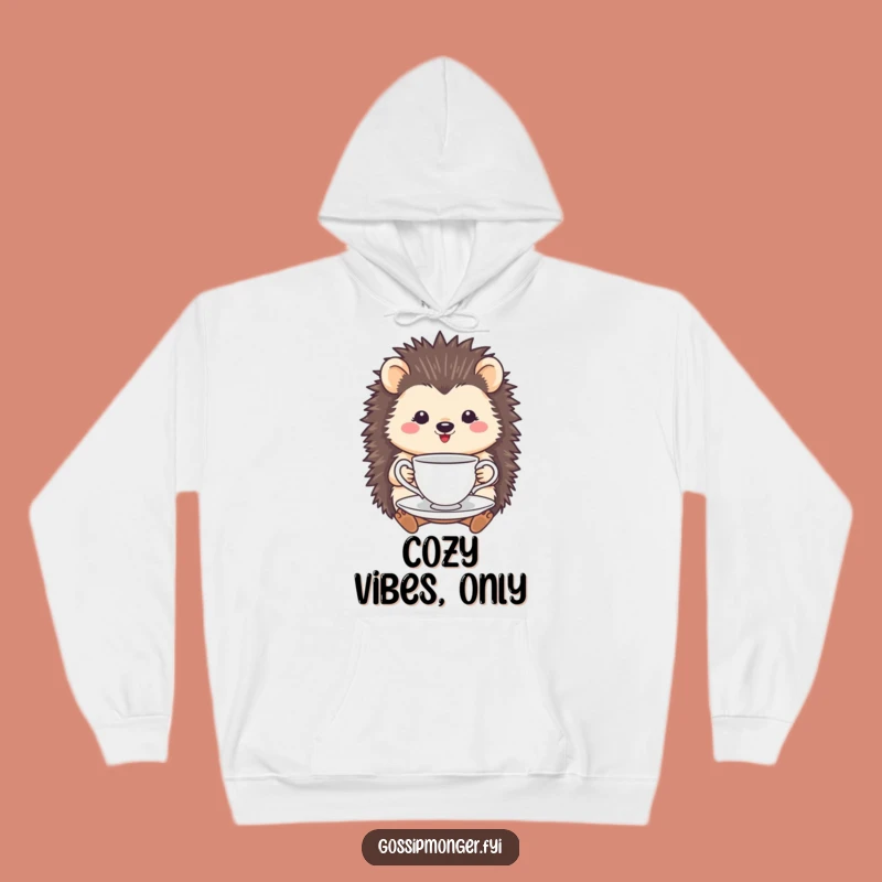 Cozy Funny Hedgehog Tea Cup Hoodie: Embrace Warmth and Delicate Charm