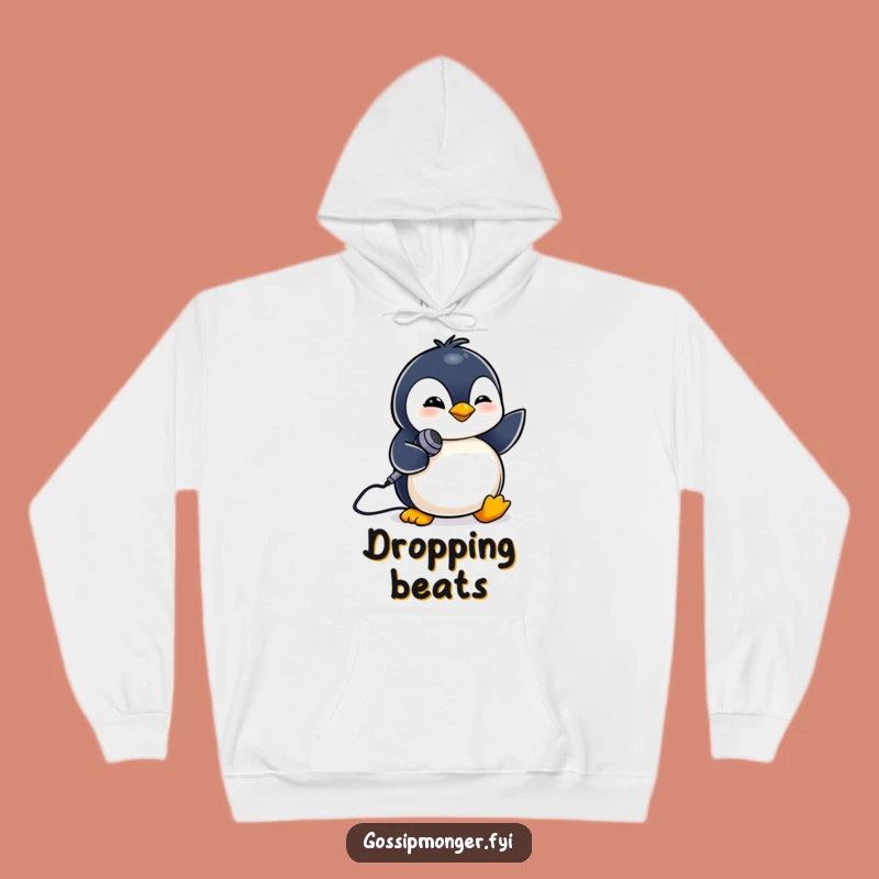 Cozy Funny Penguin Mic Hoodie: Your Stage Presence Awaits