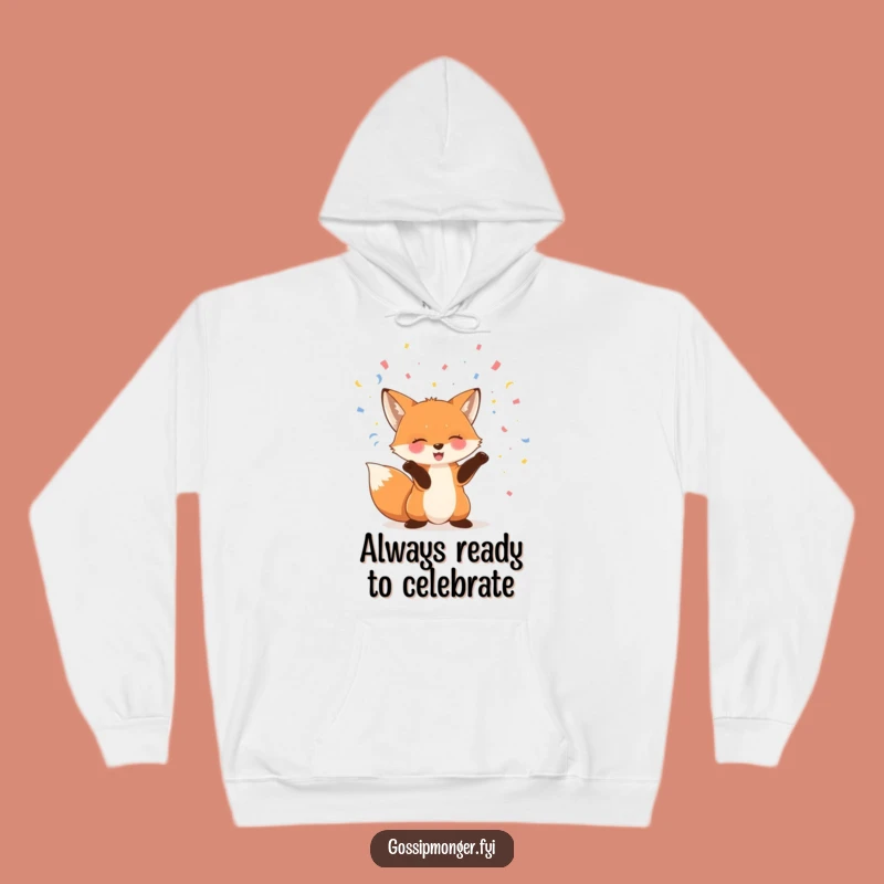 Funny Fox Hoodie, Cozy Confetti Thrower, Warm & Hilarious Gift!