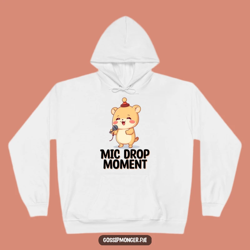 Funny Singing Creature Hoodie - Cozy Star Performer's Humorous Sweatshirt