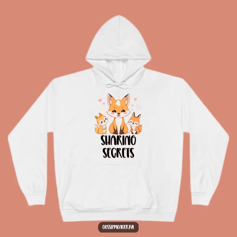 Cozy Funny Fox Woodland Whispers Hoodie: Share Warmth and Laughter
