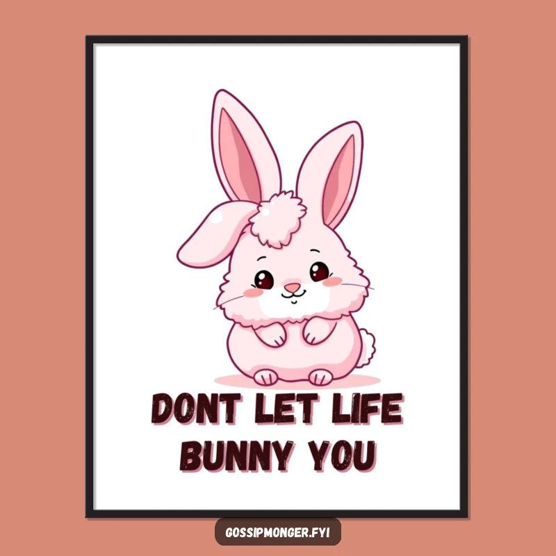 Free Printable Wall Art: Bunny Peeking, Secret Ear, Quirky Decor