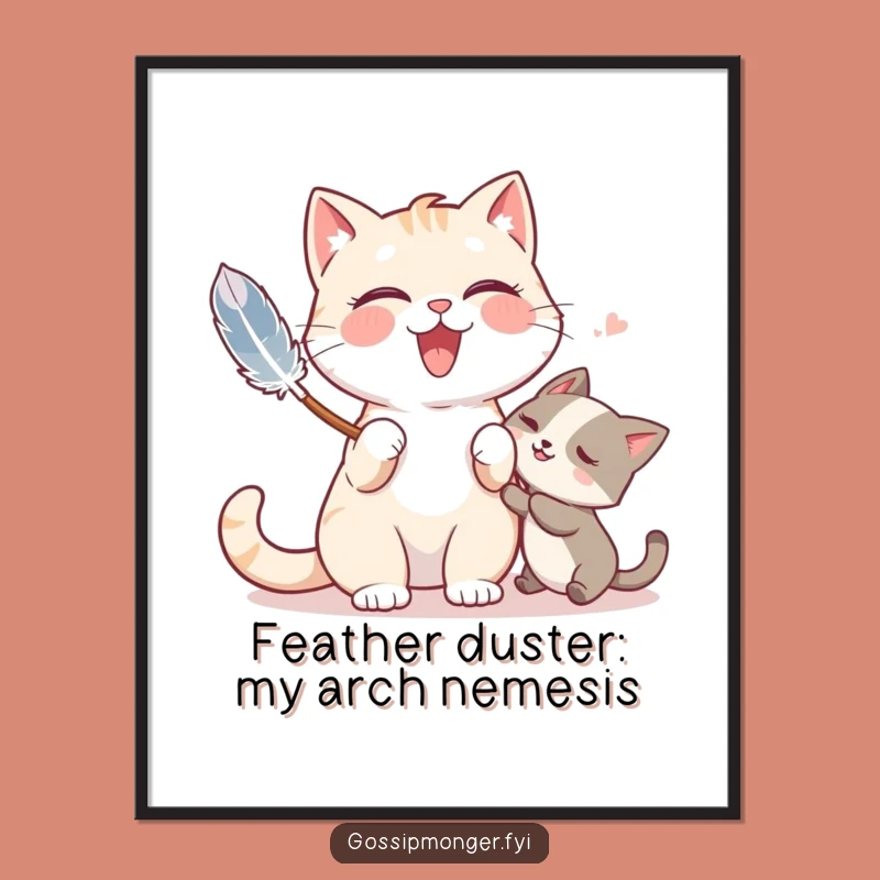 Funny Free Printable Wall Art: Giggling Cat Tickles Downloadable Decor for Joy