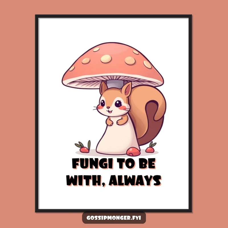 Free Printable Wall Art: Curious Squirrel Peek, Funny Downloadable Decor Gift